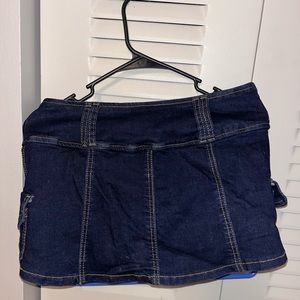 denim skort